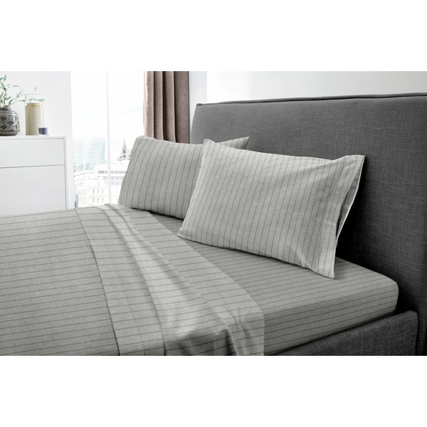 Dormisette 200 Thread Count Striped 100 Cotton Flannel Sheet Set Wayfair